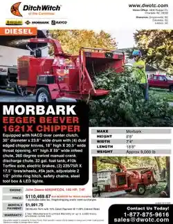 New Morbark Eeger Beever™ 1621X Hand Feed Chipper - Diesel in
