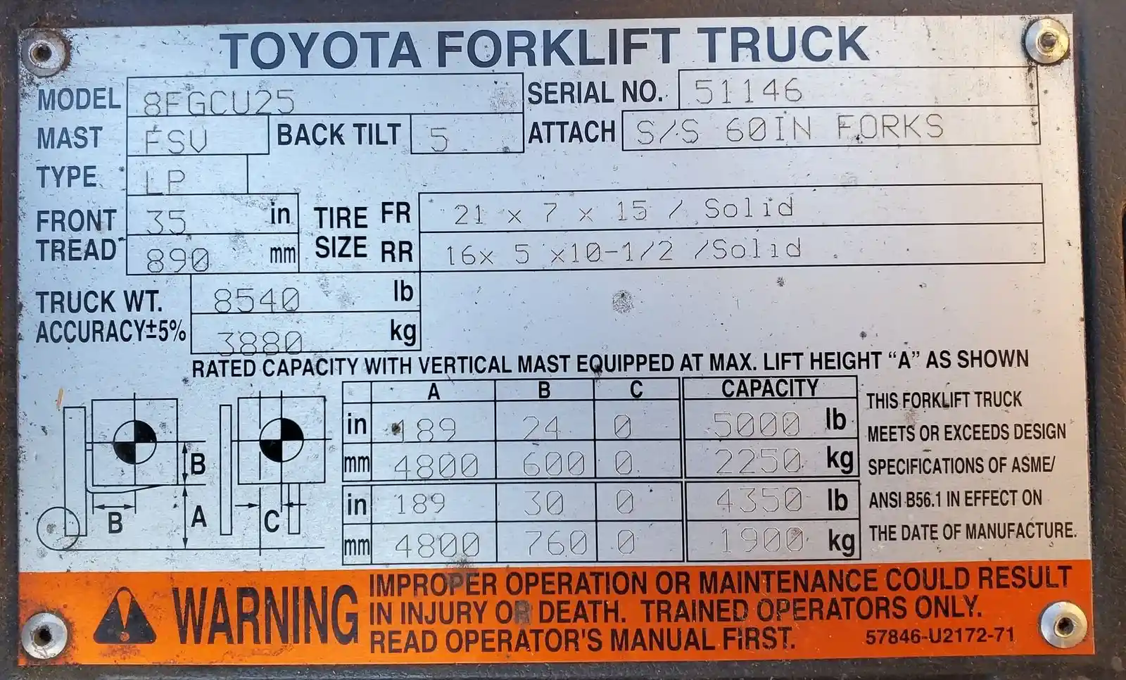 Used 2013 Toyota Industrial Equipment 8FGCU25 in South Hackensack, NJ