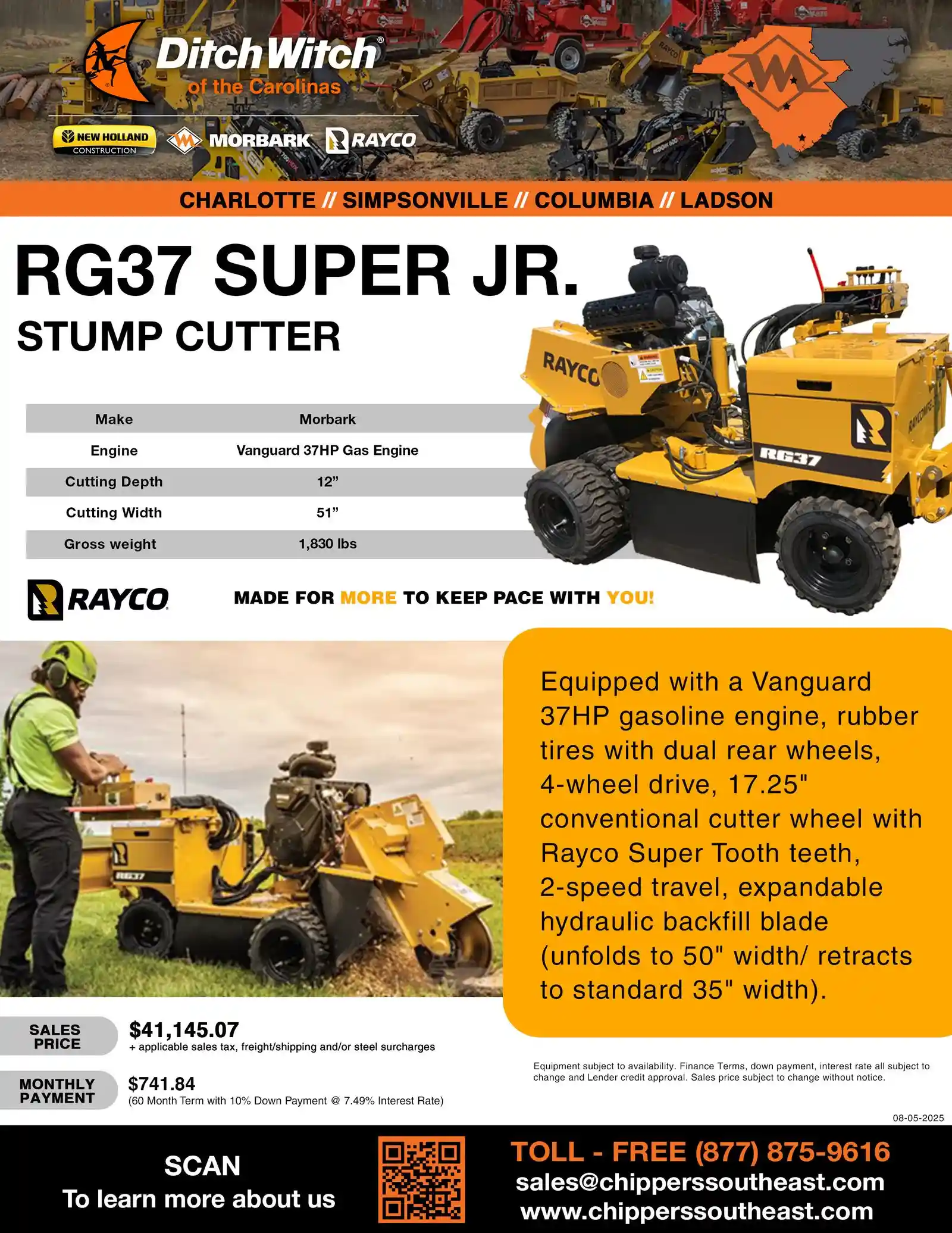 New Rayco RG37 Super Jr. in Charlotte, NC